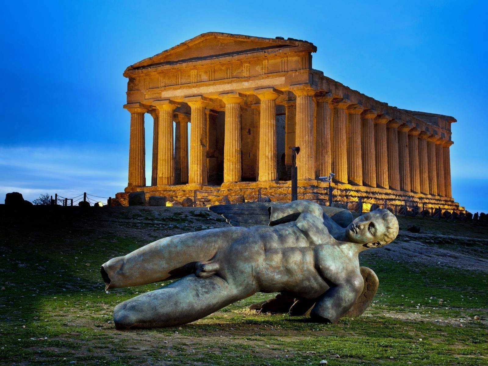 The Temple of Concordia at the Valley of the Temples in Agrigento, Sicily